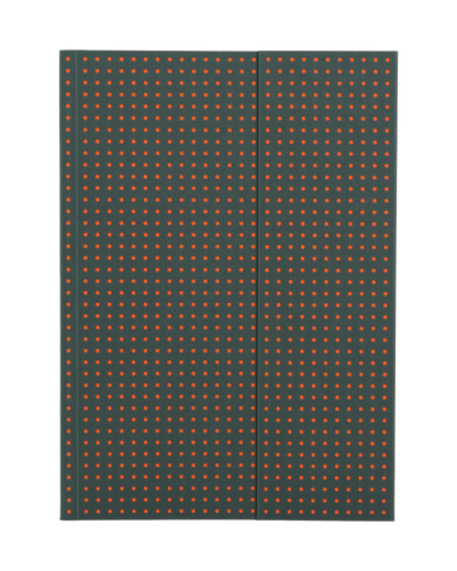 Paper-Oh Circulo Grey on Orange A5 Softback Notebook – Plain – front cover