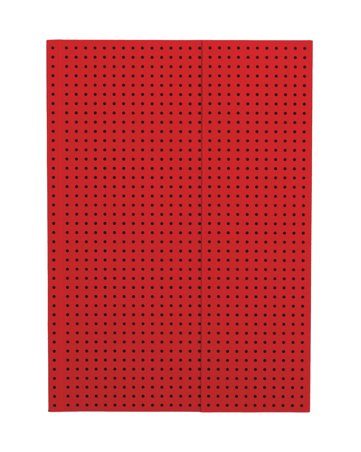 Paper-Oh Circulo Red on Black A5 Softback Notebook – Lined – front cover