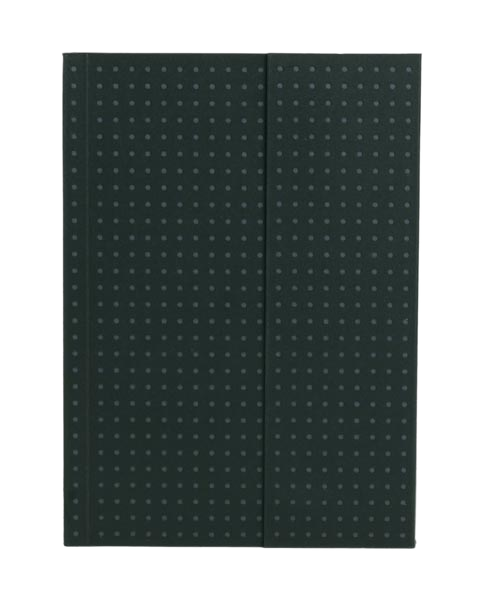 Paper-Oh Circulo Black on Grey A6 Softback Notebook – Plain – product view