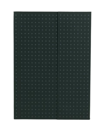 Paper-Oh Circulo Black on Grey A6 Softback Notebook – Plain – product view