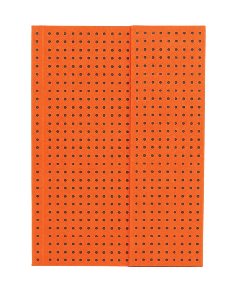 Paper-Oh Circulo Orange on Grey A6 Softback Notebook – Plain – product view