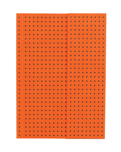 Paper-Oh Circulo Orange on Grey A6 Softback Notebook – Plain – product view