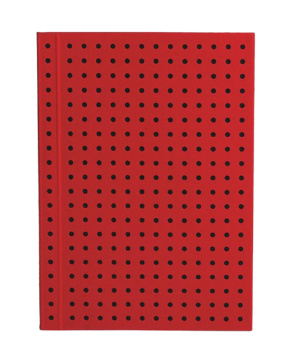 Paper-Oh Circulo Red on Black A7 Softback Notebook – Plain – product view