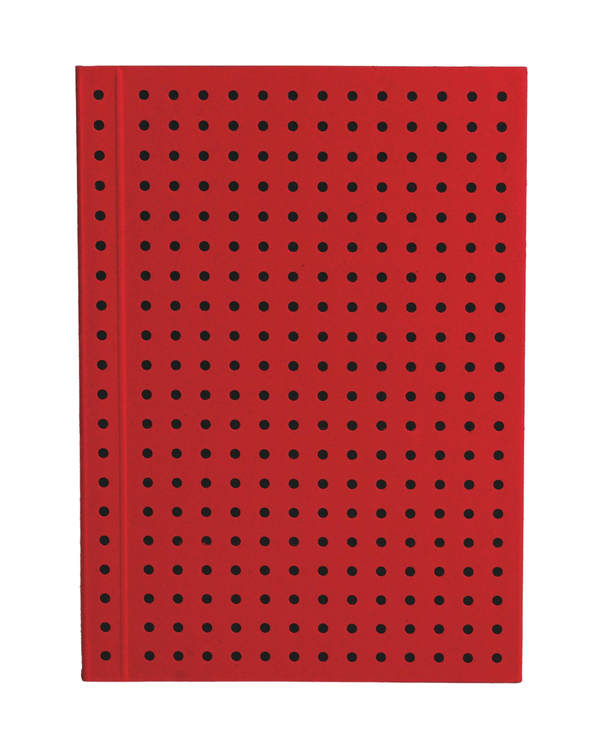 Paper-Oh Circulo Red on Black A7 Softback Notebook – Plain – front cover