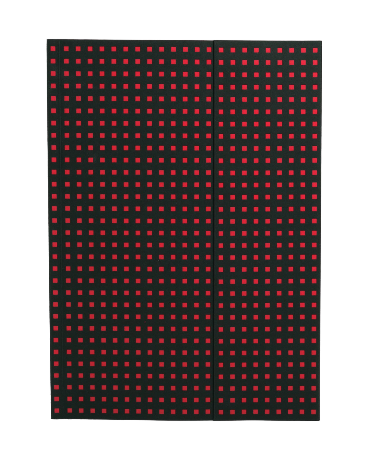 Paper-Oh Quadro Black on Red A4 Softback Notebook – Lined – front cover