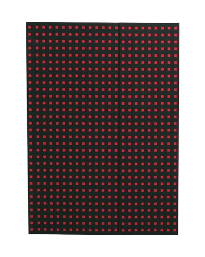 Paper-Oh Quadro Black on Red A4 Softback Notebook – Plain – product view