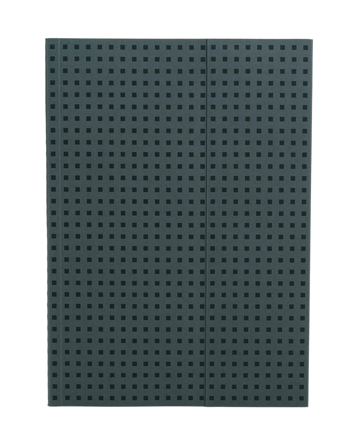 Paper-Oh Quadro Grey on Black A4 Softback Notebook – Lined – front cover