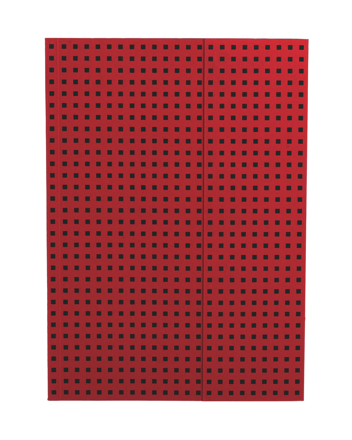 Paper-Oh Quadro Red on Black A4 Softback Notebook – Plain – front cover