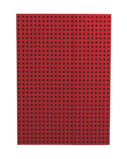 Paper-Oh Quadro Red on Black A4 Softback Notebook – Plain – front cover
