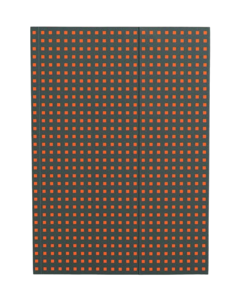 Paper-Oh Quadro Grey on Orange A4 Softback Notebook – Lined – product view