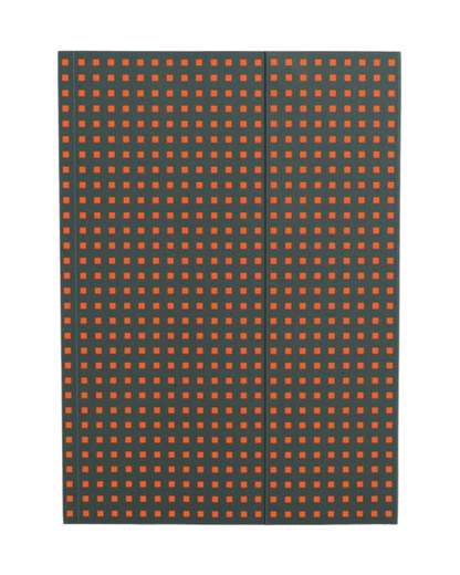 Paper-Oh Quadro Grey on Orange A4 Softback Notebook – Plain – product view