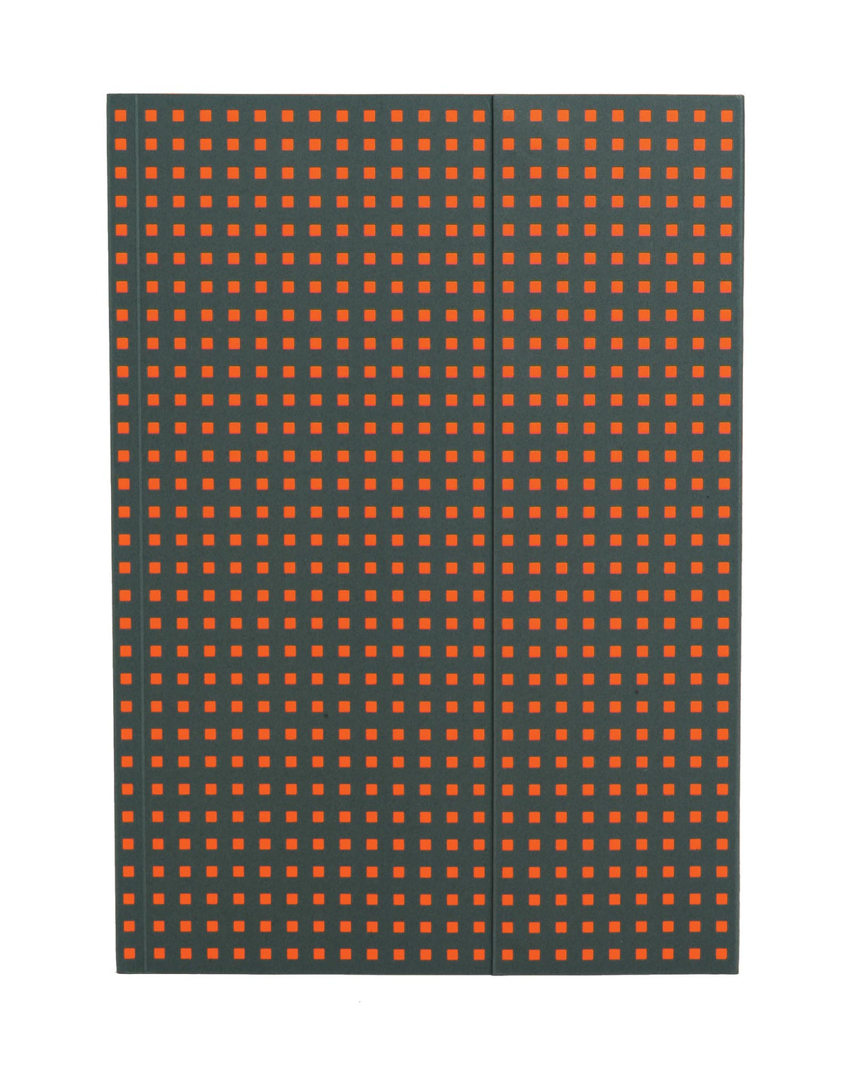 Paper-Oh Quadro Grey on Orange A4 Softback Notebook – Plain – front cover
