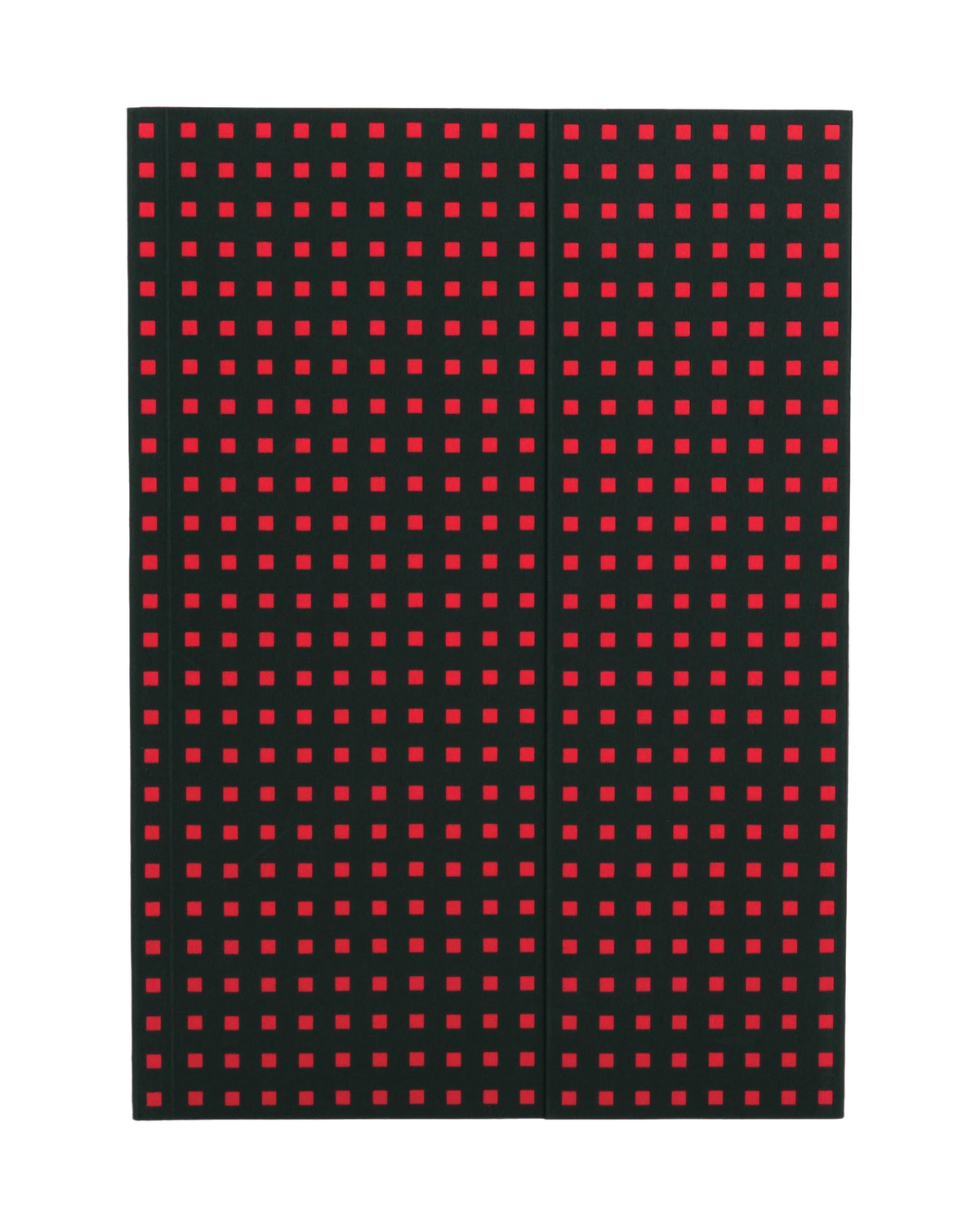 Paper-Oh Quadro Black on Red B5 Softback Notebook – Plain – front cover