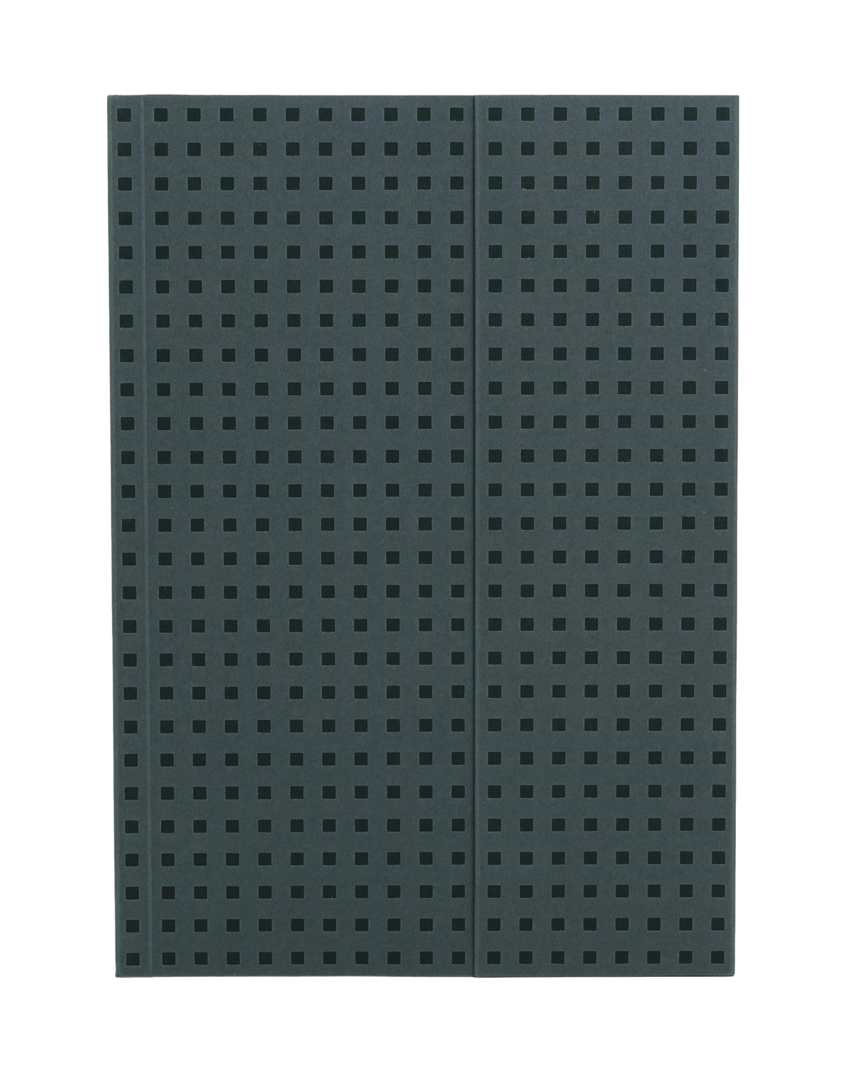 Paper-Oh Quadro Grey on Black B5 Softback Notebook – Lined – front cover