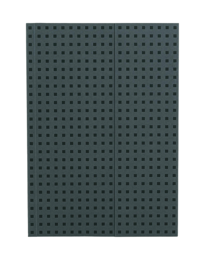 Paper-Oh Quadro Grey on Black B5 Softback Notebook – Lined – front cover