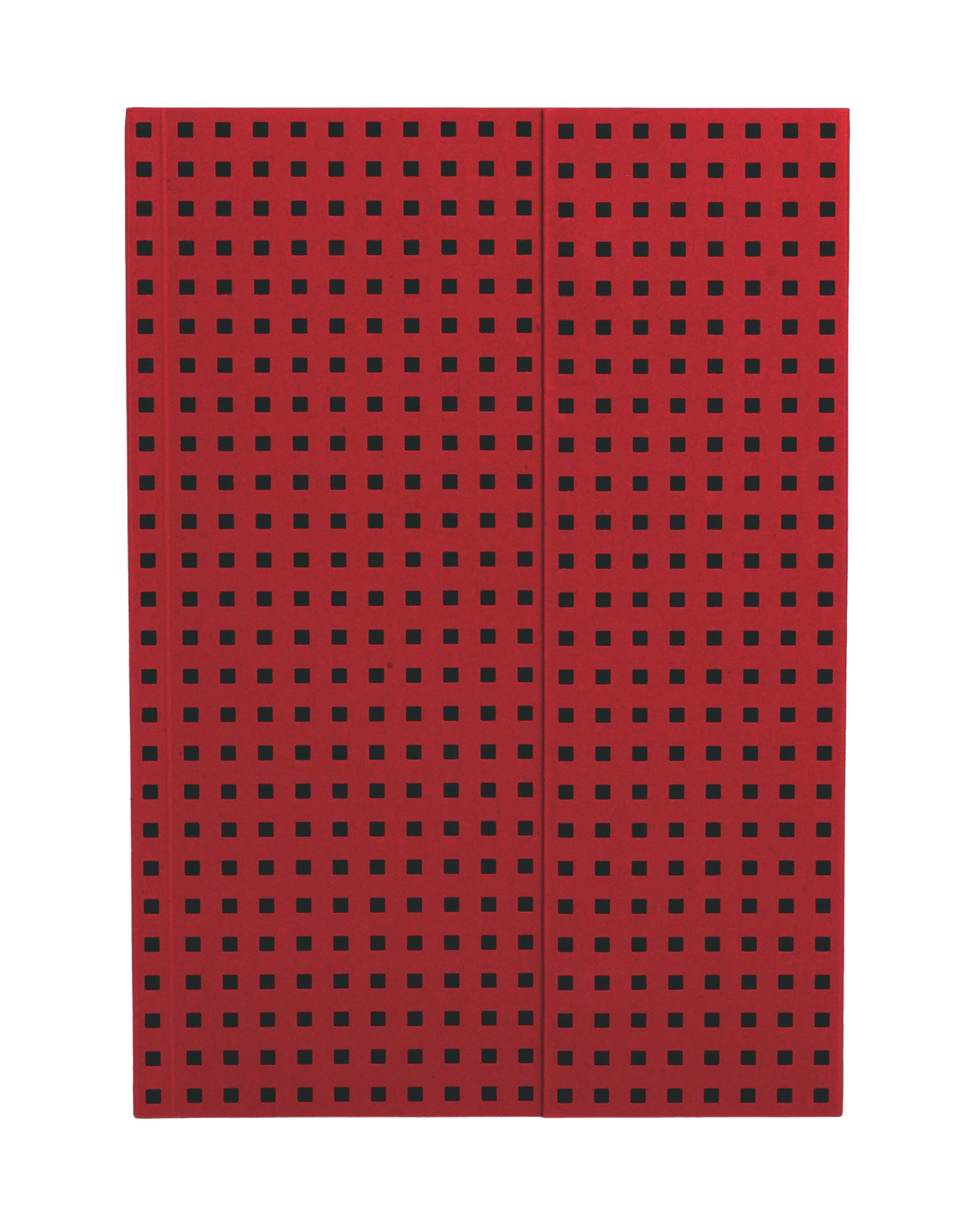 Paper-Oh Quadro Red on Black B5 Softback Notebook – Lined – front cover