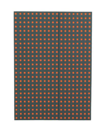 Paper-Oh Quadro Grey on Orange B5 Softback Notebook – Lined – product view