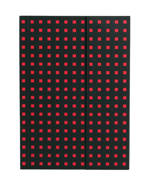 Paper-Oh Quadro Black on Red B6 Softback Notebook – Lined – product view