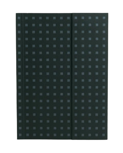 Paper-Oh Quadro Black on Grey B6 Softback Notebook – Lined – product view