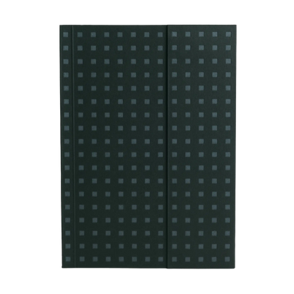 Paper-Oh Quadro Black on Grey B6 Softback Notebook – Lined – front cover