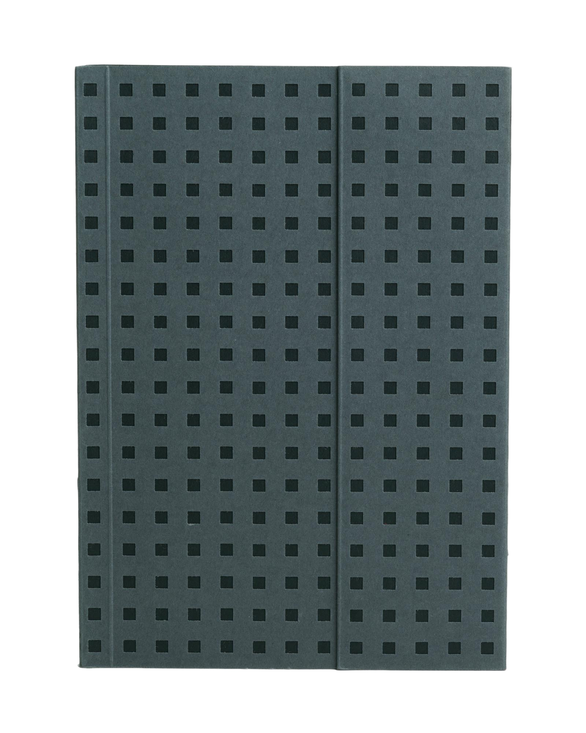 Paper-Oh Quadro Grey on Black B6 Softback Notebook – Lined – front cover