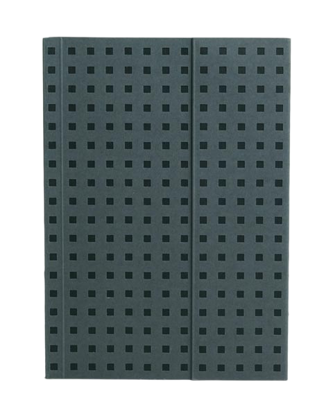 Paper-Oh Quadro Grey on Black B6 Softback Notebook – Plain – product view