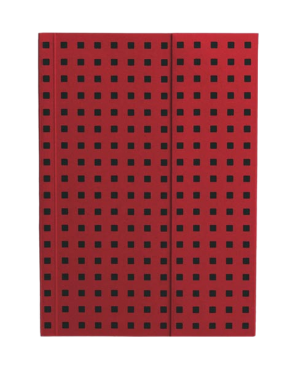 Paper-Oh Quadro Red on Black B6 Softback Notebook – Lined – product view