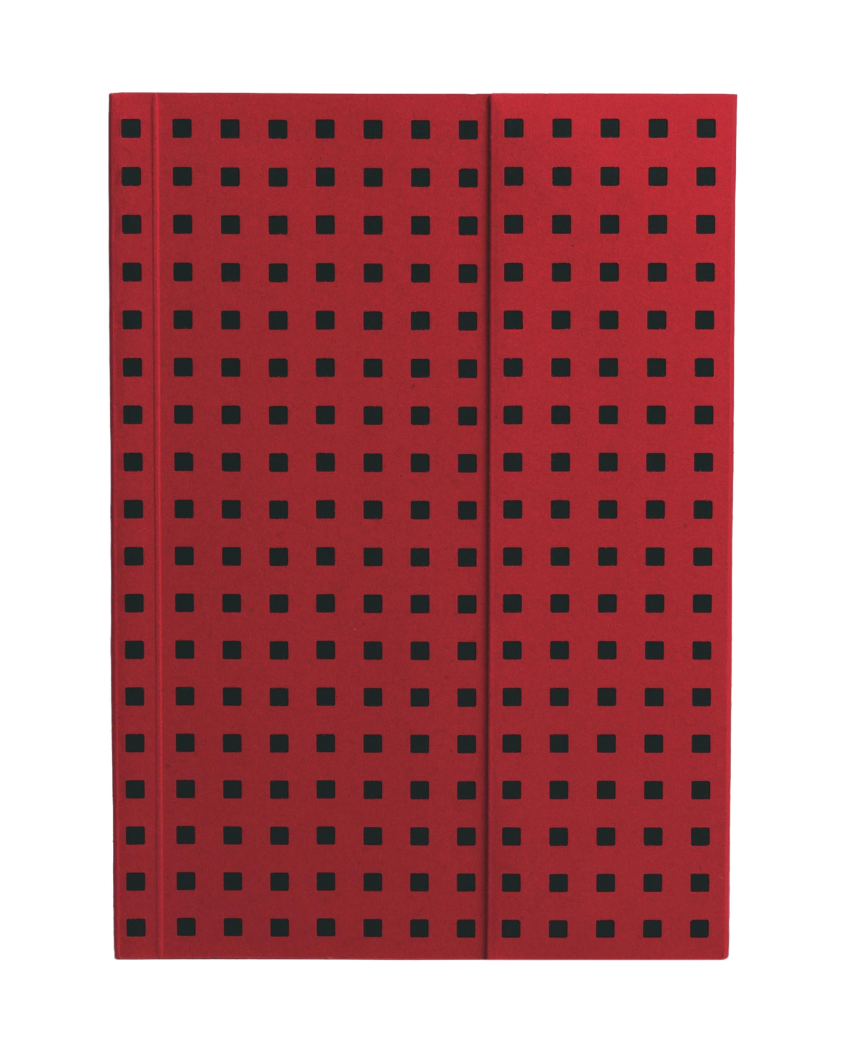 Paper-Oh Quadro Red on Black B6 Softback Notebook – Lined – front cover