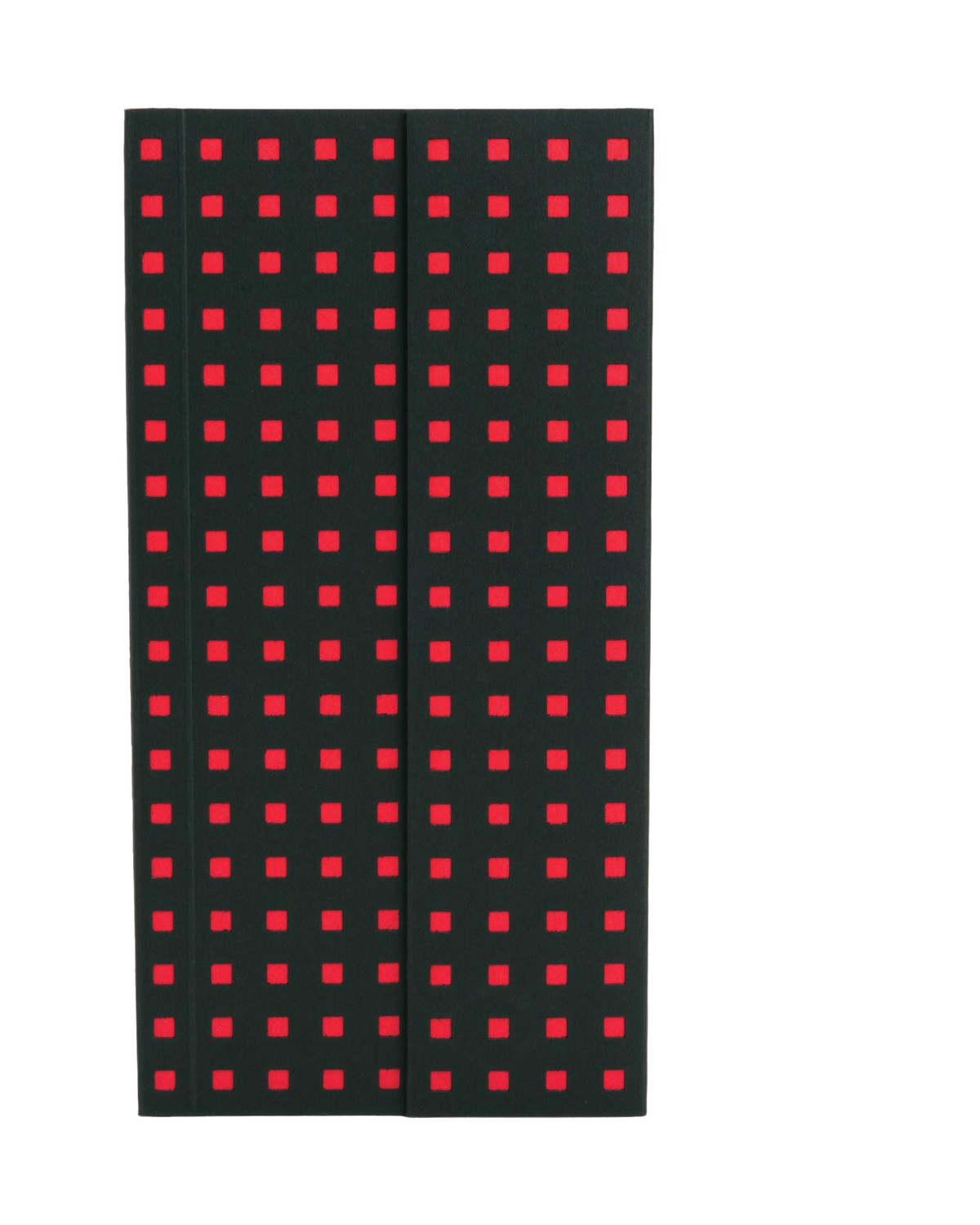 Paper-Oh Quadro Black on Red B6.5 Softback Notebook – Plain – front cover