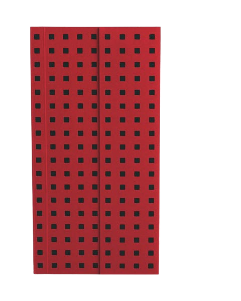 Paper-Oh Quadro Red on Black B6.5 Softback Notebook – Plain – product view