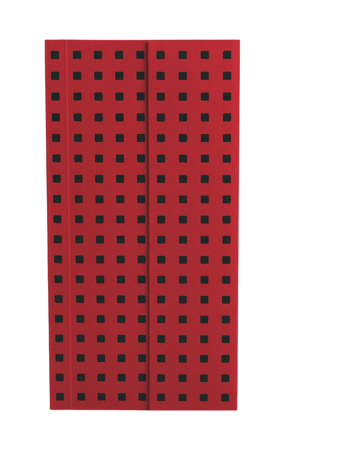 Paper-Oh Quadro Red on Black B6.5 Softback Notebook – Plain – front cover