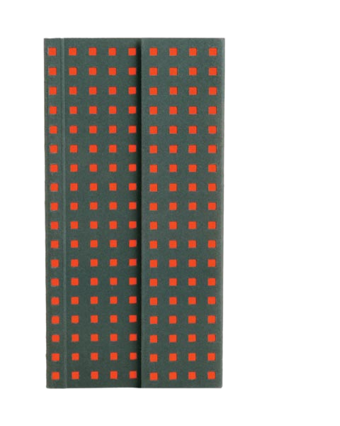 Paper-Oh Quadro Grey on Orange B6.5 Softback Notebook – Plain – product view