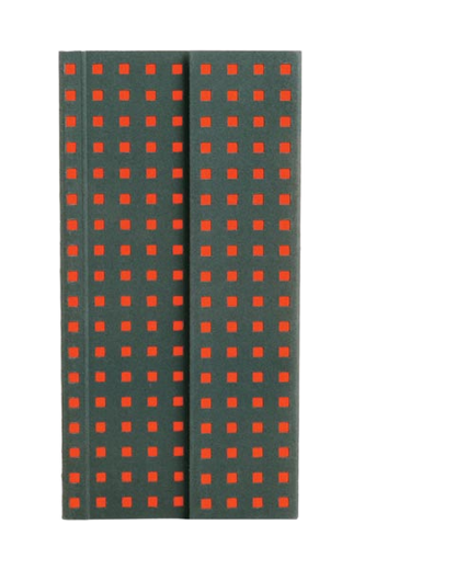 Paper-Oh Quadro Grey on Orange B6.5 Softback Notebook – Plain – product view