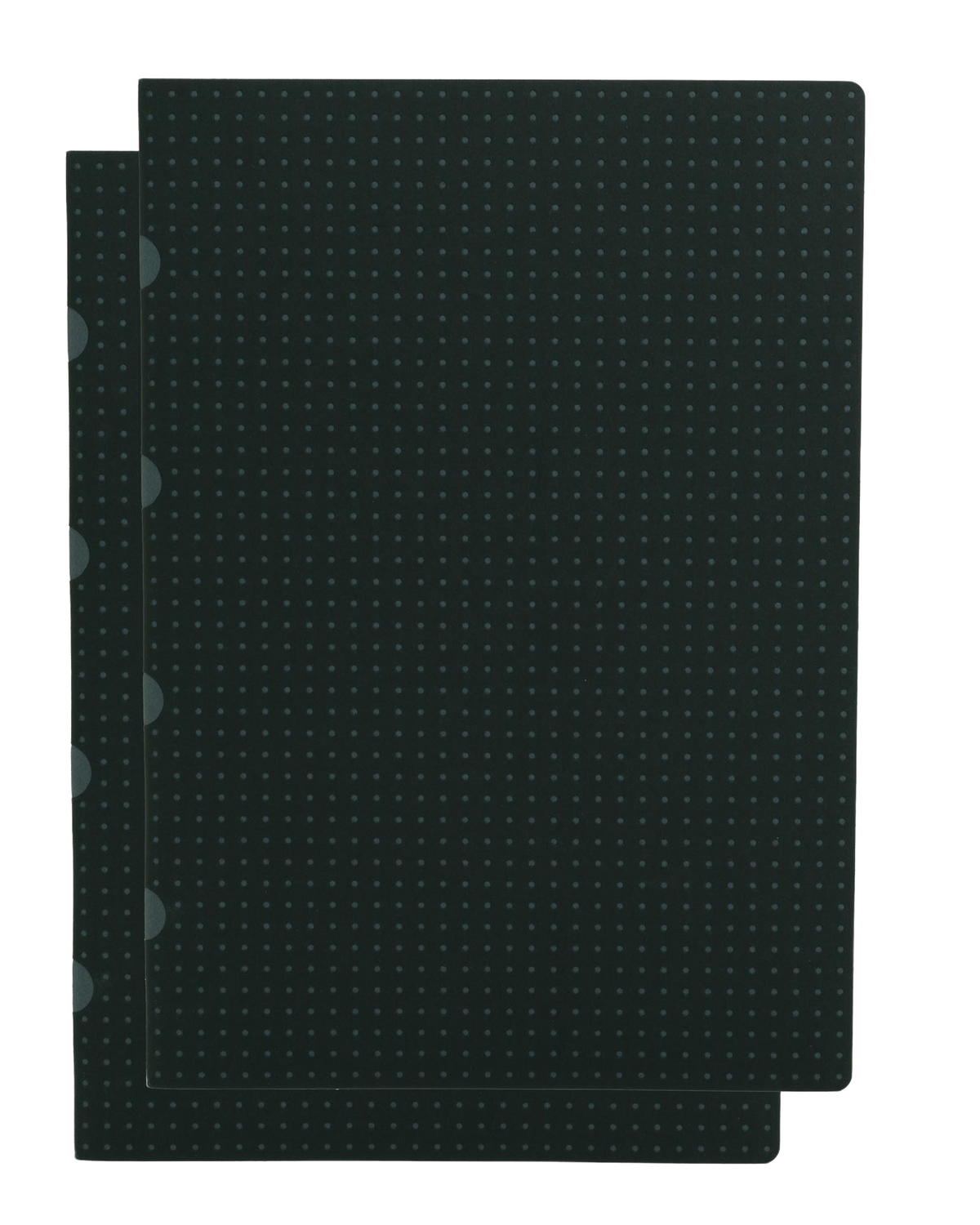 Paper-Oh Cahier Circulo Black on Grey / Black on Grey A4 Softback Notebook – Lined – front cover
