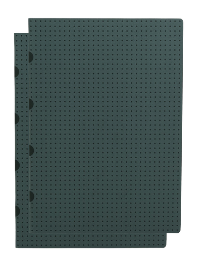 Paper-Oh Cahier Circulo Grey on Black / Grey on Black A4 Softback Notebook – Plain – front cover