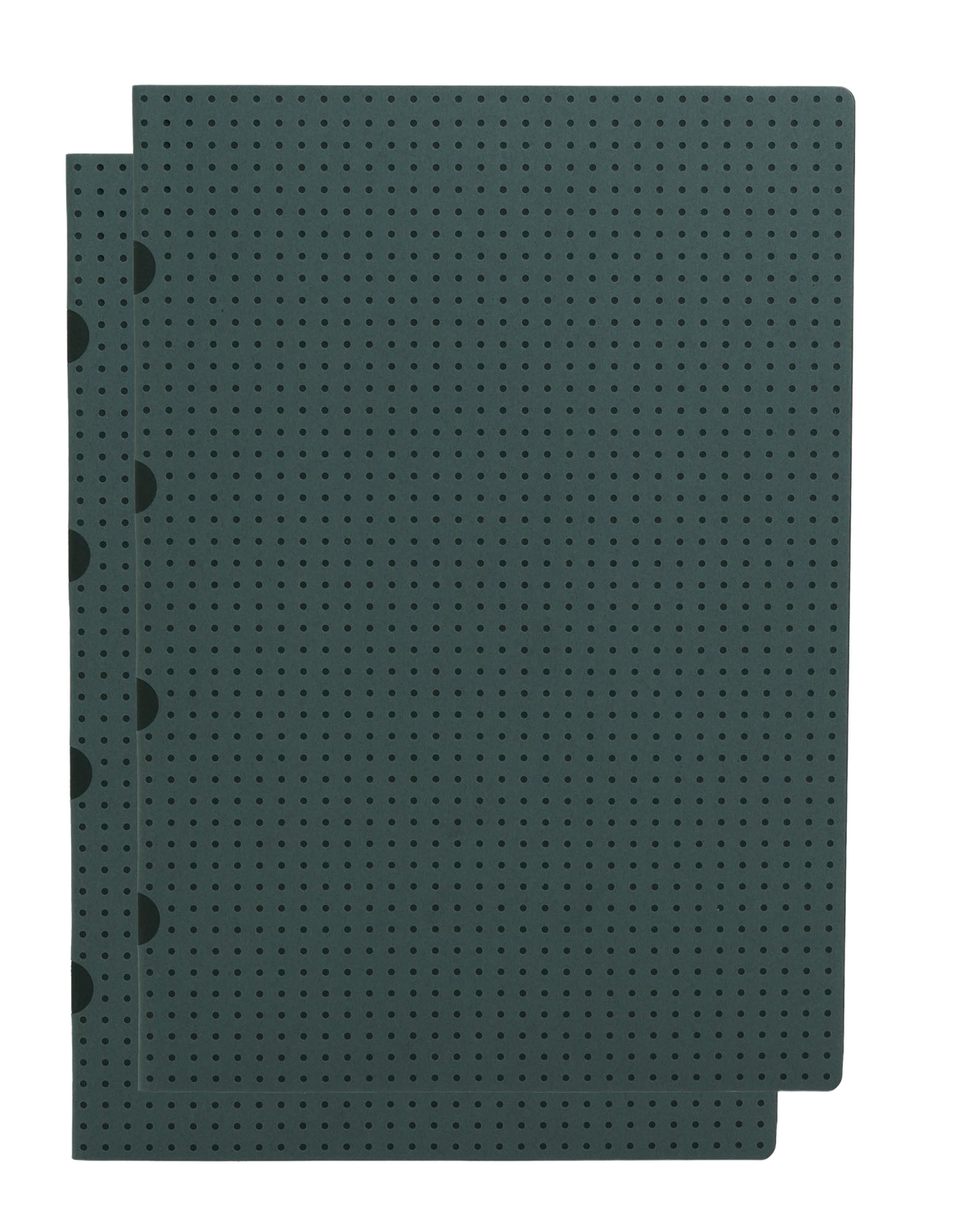 Paper-Oh Cahier Circulo Grey on Black / Grey on Black A4 Softback Notebook – Squared – front cover