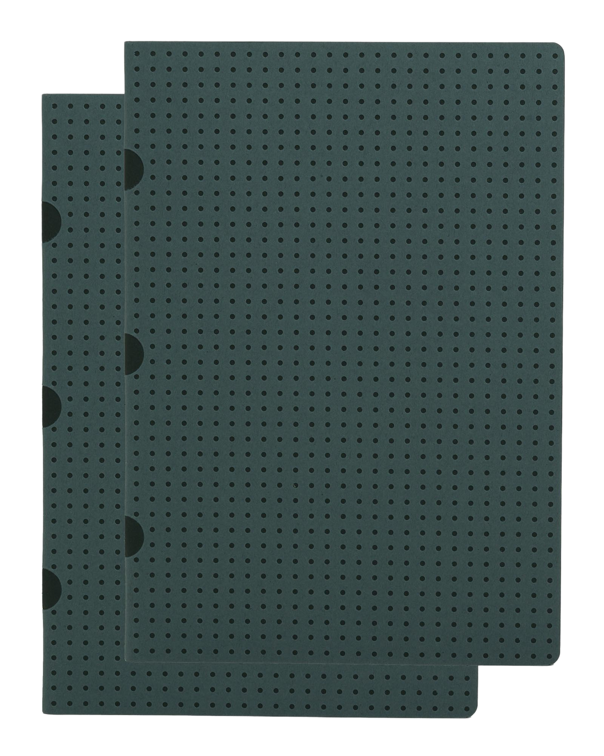 Paper-Oh Cahier Circulo Grey on Black / Grey on Black A5 Softback Notebook – Squared – front cover