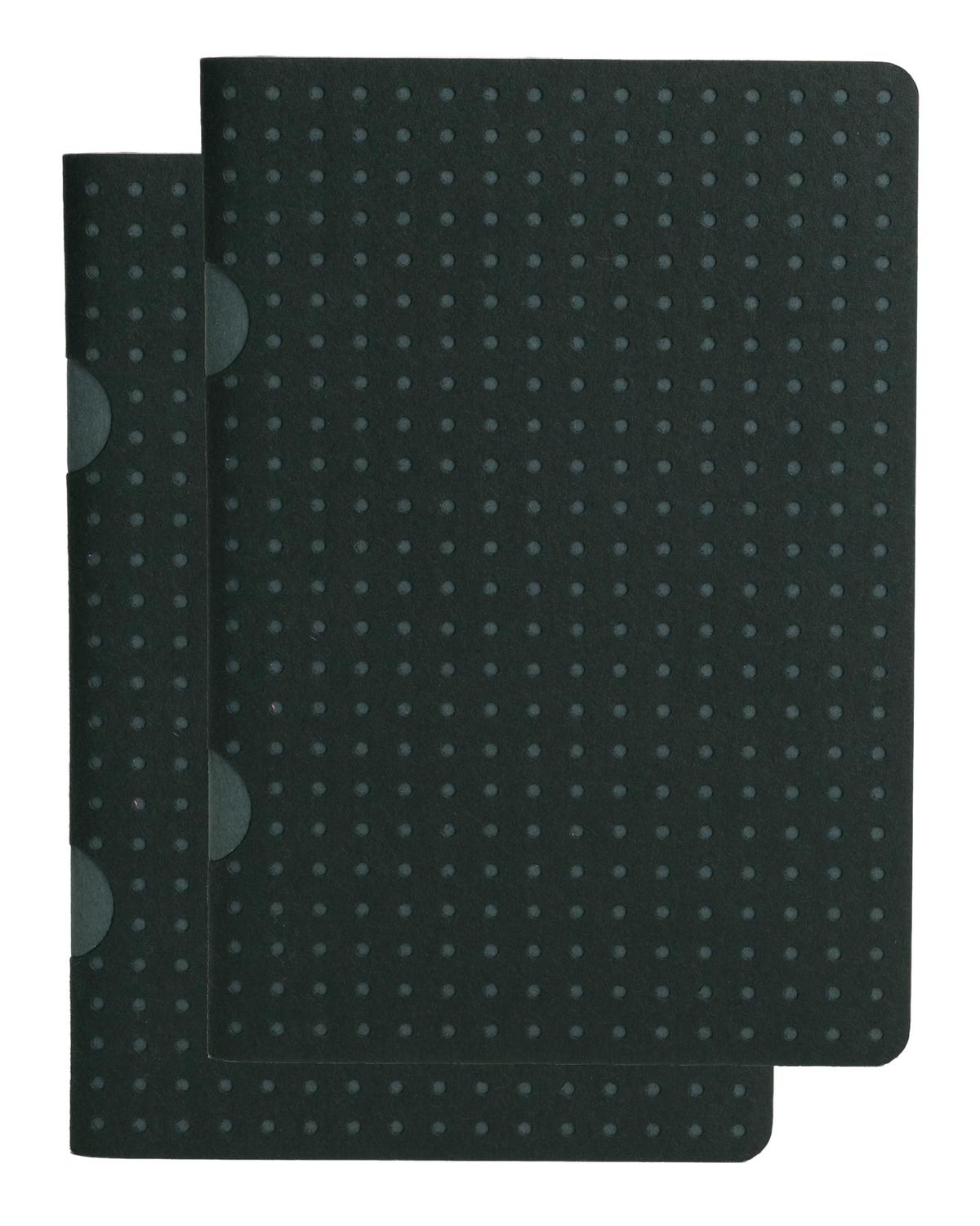 Paper-Oh Cahier Circulo Black on Grey / Black on Grey B7 Softback Notebook – Plain – front cover