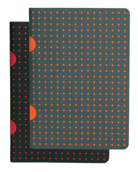 Paper-Oh Cahier Circulo Black on Red / Black on Red B7 Softback Notebook – Plain – product view
