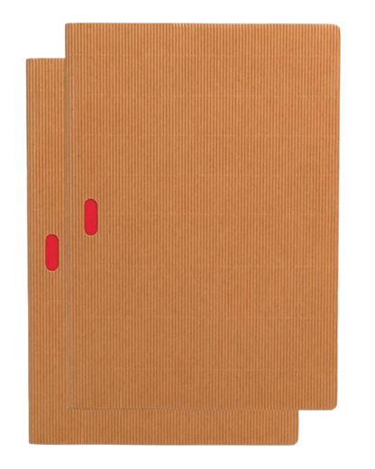 Paper-Oh Cahier Ondulo Natural / Natural A4 Softback Notebook – Lined – product view