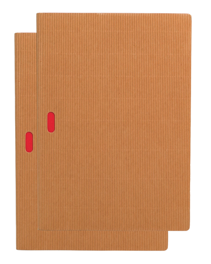 Paper-Oh Cahier Ondulo Natural / Natural A4 Softback Notebook – Squared – front cover