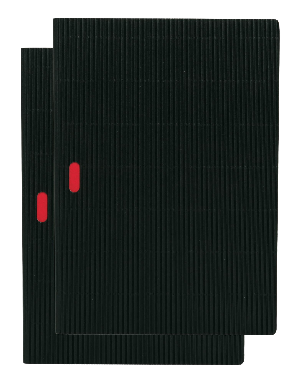 Paper-Oh Cahier Ondulo Black / Black A4 Softback Notebook – Squared – front cover
