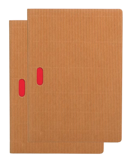 Paper-Oh Cahier Ondulo Natural / Natural A5 Softback Notebook – Squared – product view