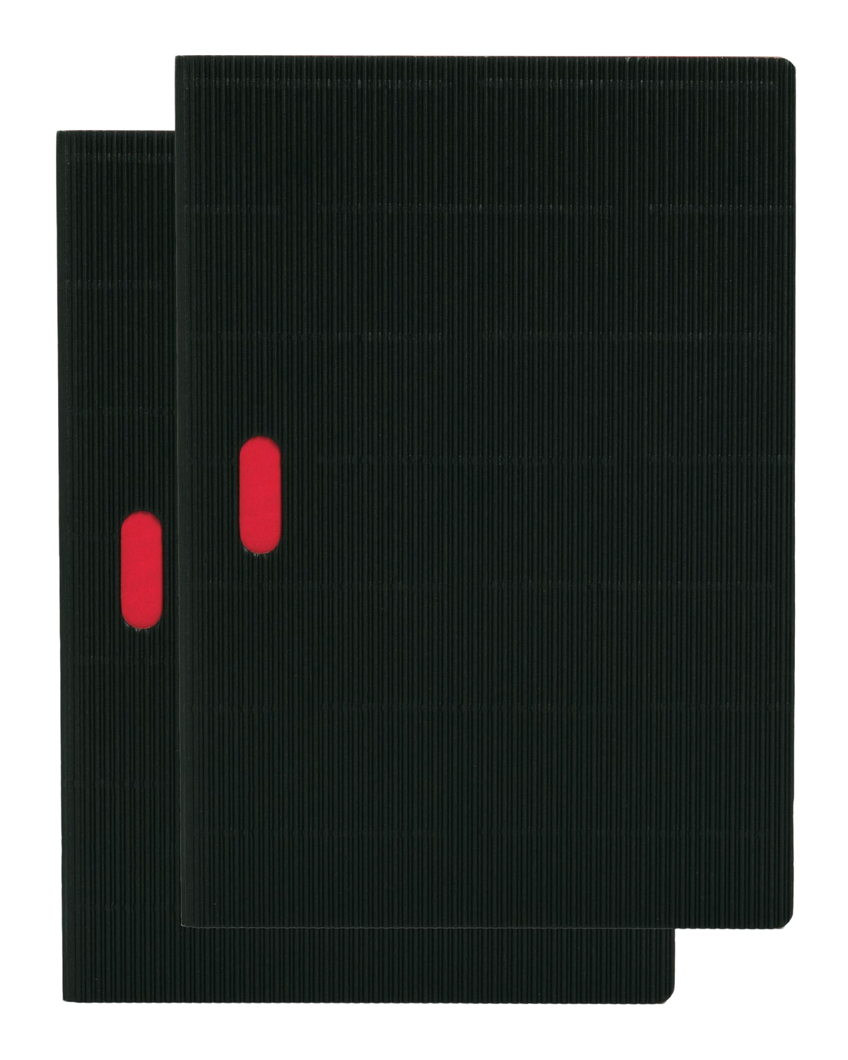 Paper-Oh Cahier Ondulo Black / Black A5 Softback Notebook – Lined – front cover