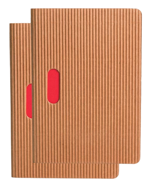 Paper-Oh Cahier Ondulo Natural / Natural B7 Softback Notebook – Lined – product view