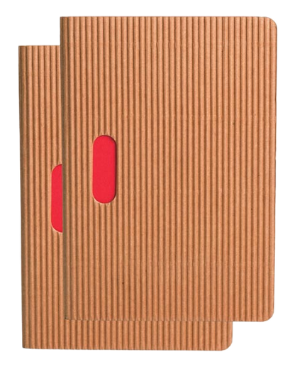 Paper-Oh Cahier Ondulo Natural / Natural B7 Softback Notebook – Lined – product view