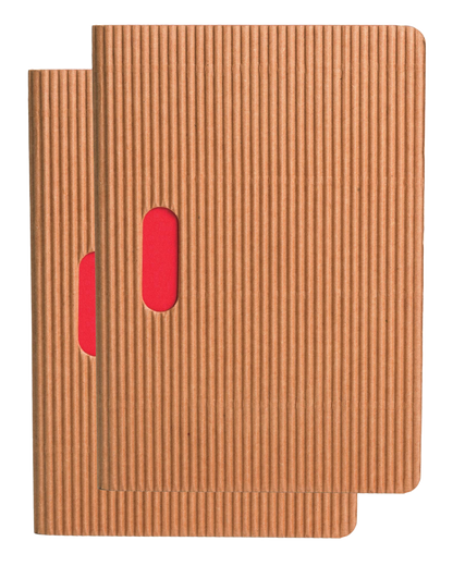 Paper-Oh Cahier Ondulo Natural / Natural B7 Softback Notebook – Lined – front cover