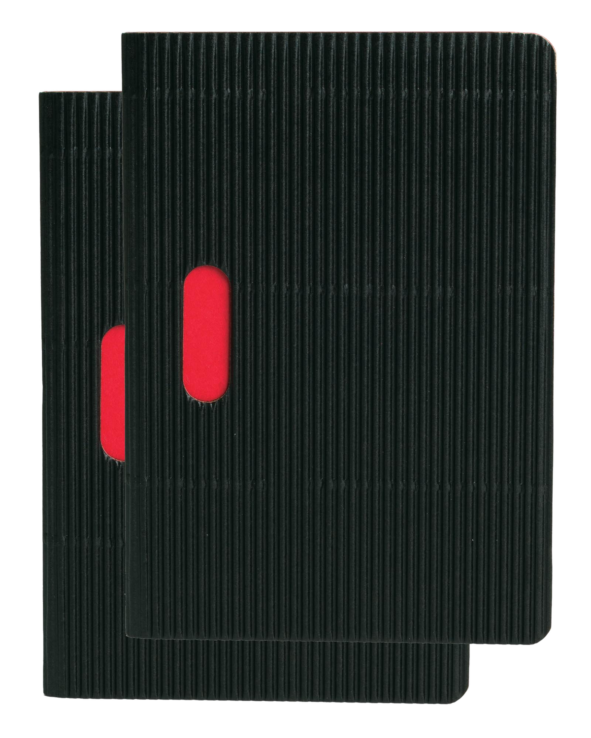 Paper-Oh Cahier Ondulo Black / Black B7 Softback Notebook – Lined – front cover