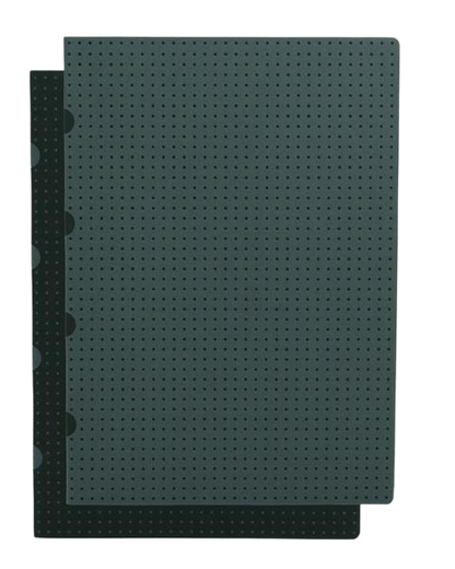 Paper-Oh Cahier Circulo Black on Grey / Grey on Black A4 Softback Notebook – Lined – product view