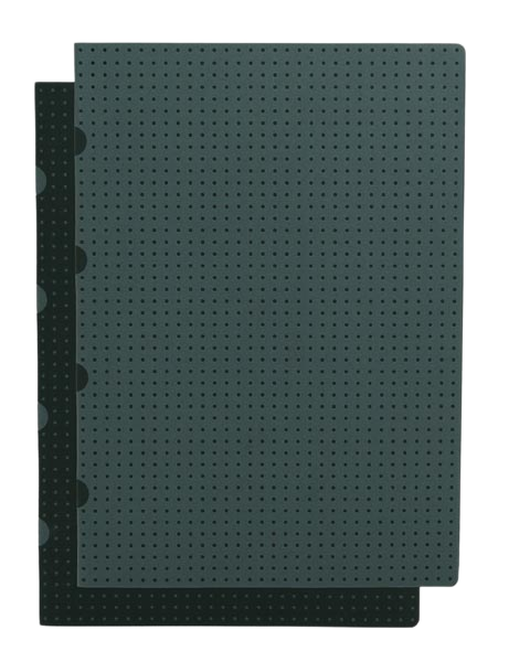 Paper-Oh Cahier Circulo Black on Grey / Grey on Black A4 Softback Notebook – Plain – product view